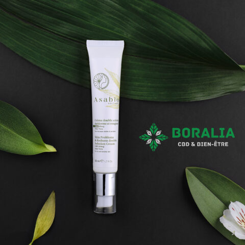 Crème CBD double action épiderme et rougeur ASABIO